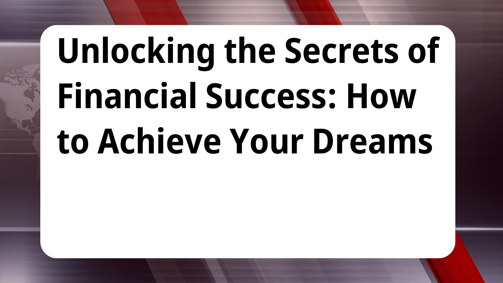 Financial Success